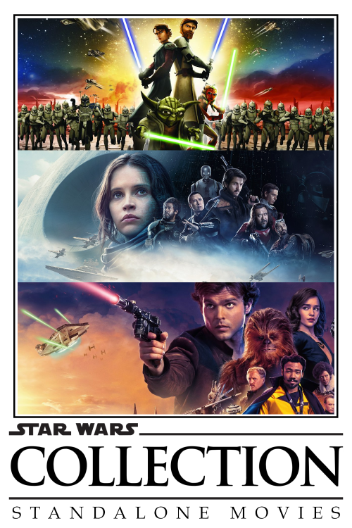 My poster to be used with Star Wars standalone films including The Clone Wars, Rogue One and Solo. Concept based on Blua7's collection designs.
