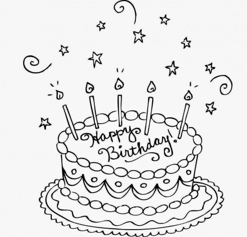 birthday cake drawing in hd free download
