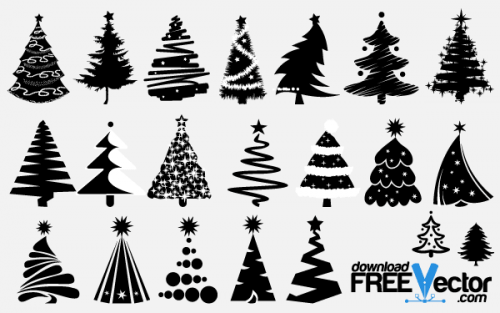 christmas tree silhouette in hd free download
