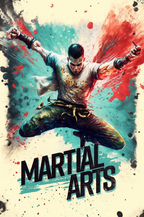 A poster for martial arts content.
Image generated with MidJourney AI, then edited by hand.
